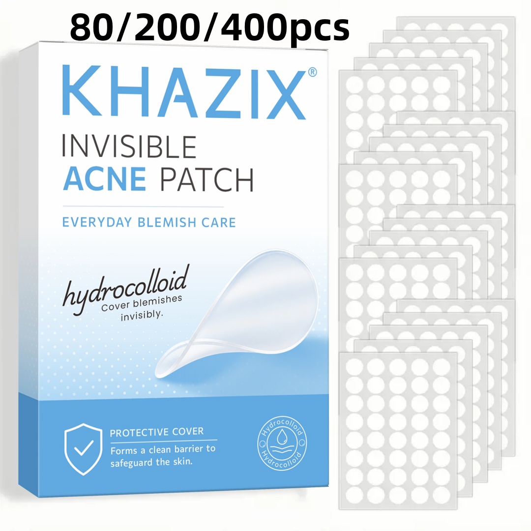 Hydrocolloid Pimple Patch - Parches Hidrocoloides para Espinillas KHAZIX 80/200/400PCS,
