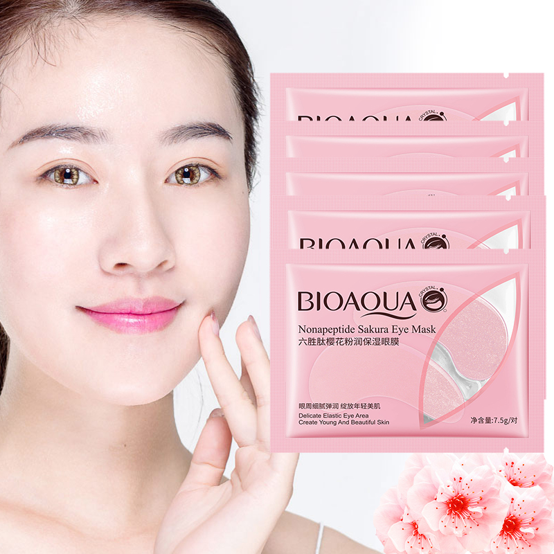 Collagen Under Eye Patches - Sakura-mascarilla para los ojos, Gel hidratante