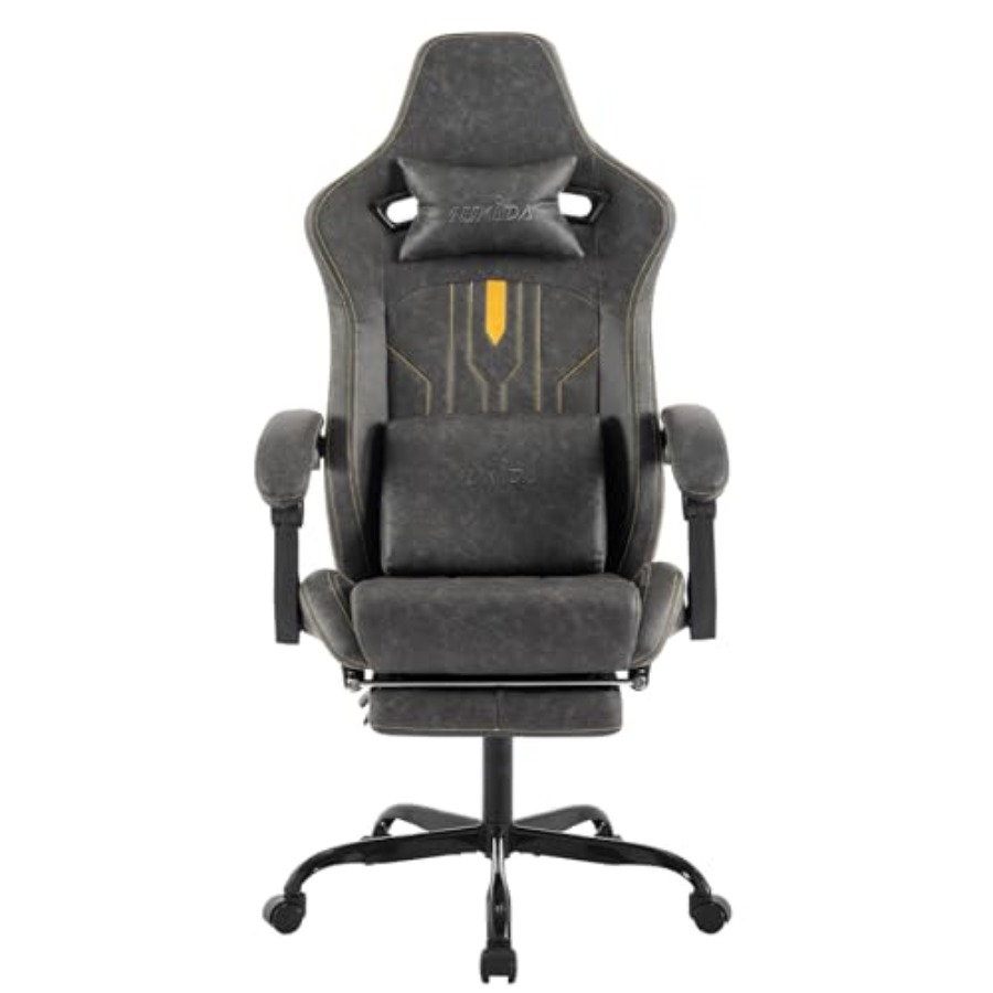 Massage - Silla de juego con reposapiés, ideal