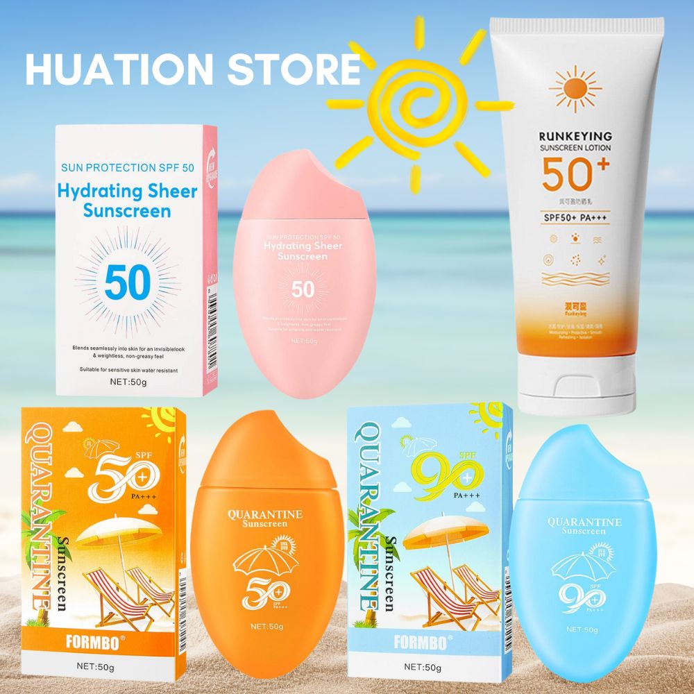 Spf 50 Waterproof Sunscreen - 50g protector solar Facial SPF50 +