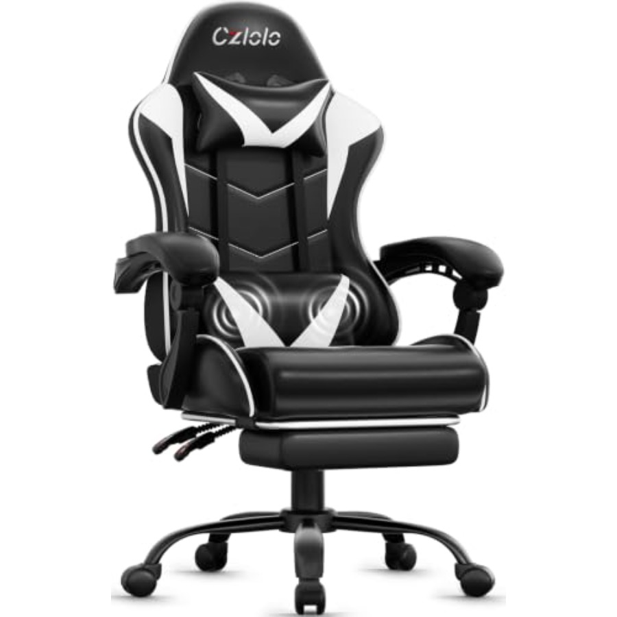 Massage - Silla de Juego con Reposapiés, Estilo
