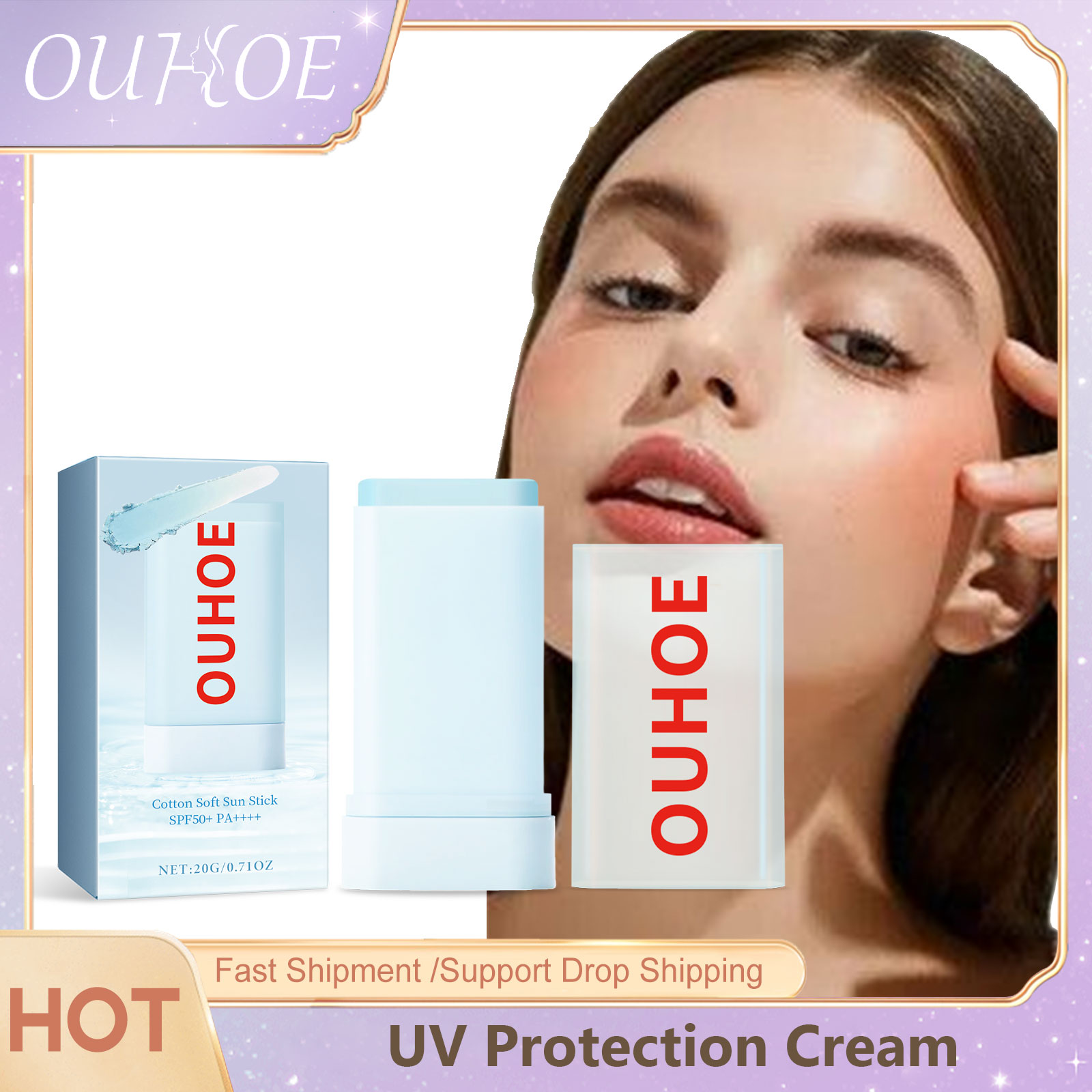 Spf 50 Waterproof Sunscreen - OUHOE crema de protección UV con