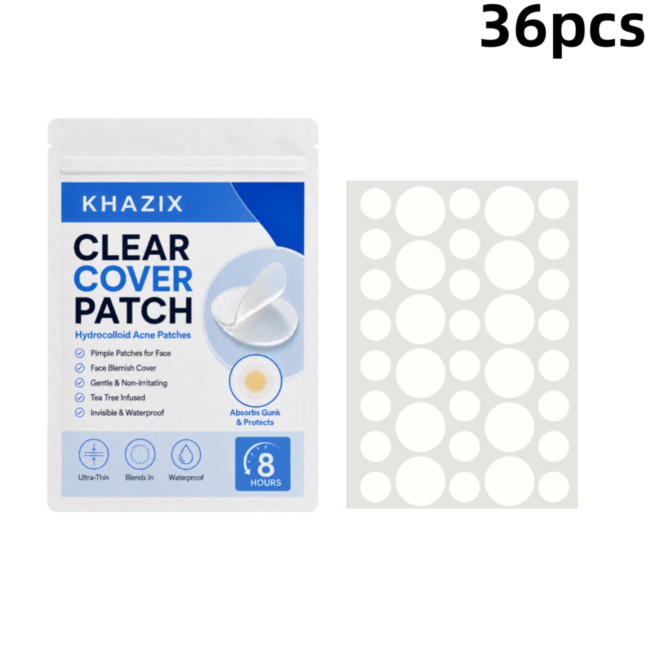 36 Parches Transparentes para  - Hydrocolloid Pimple Patch reseña y precio