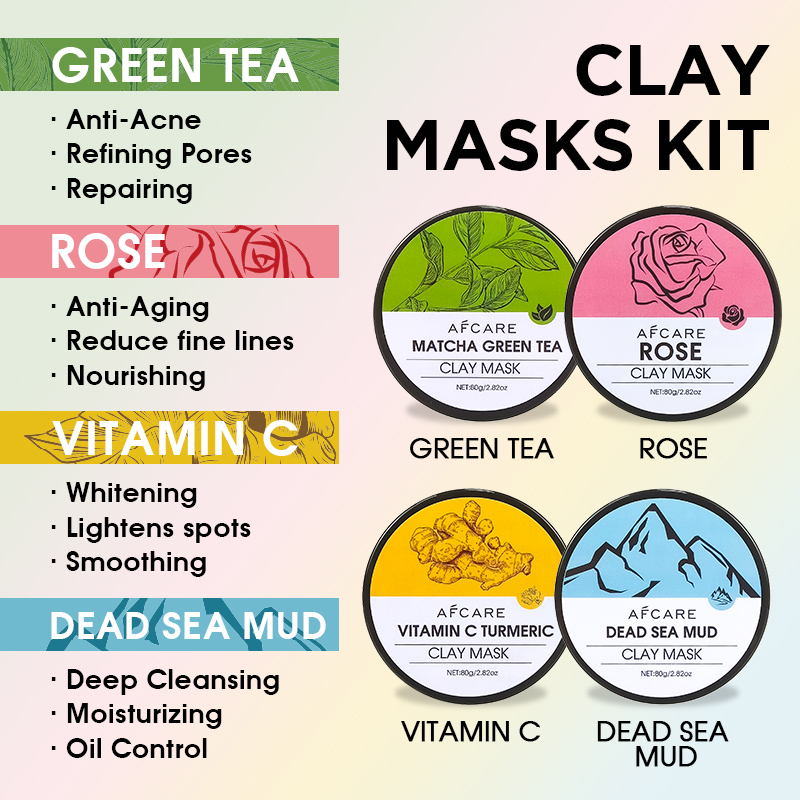 Set de 4 Mascarillas Faciales  - Green Tea Cleansing Clay Mask reseña y precio