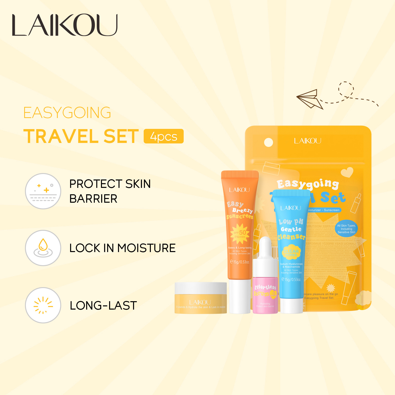 Traje de viaje Laikou Ceramide - Hyaluronic Acid Facial Serum reseña y precio
