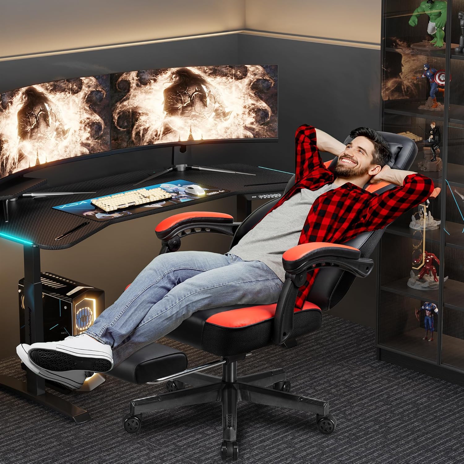 Silla Gaming con Reposapiés, S - Massage reseña y precio