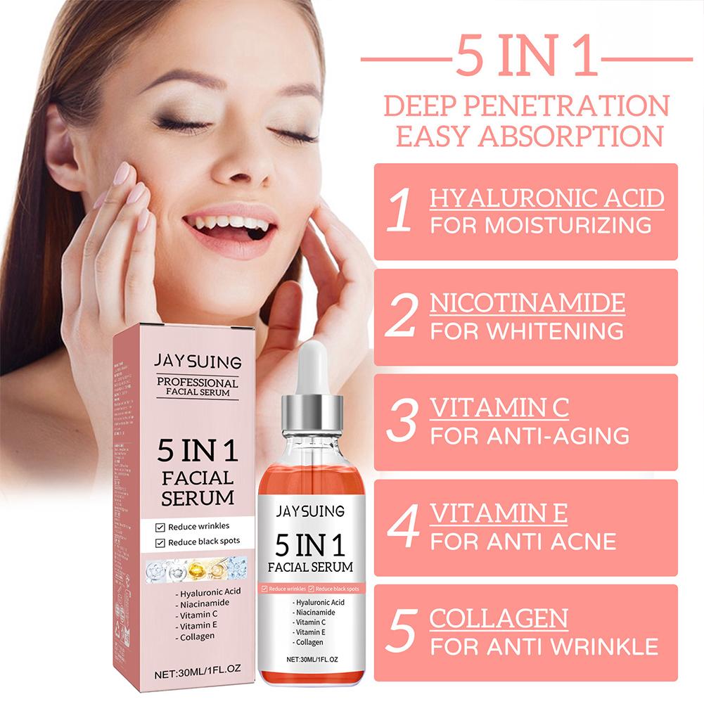 Suero Facial 5 en 1 con Vitami - Niacinamide Pore Shrinking Essence reseña y precio