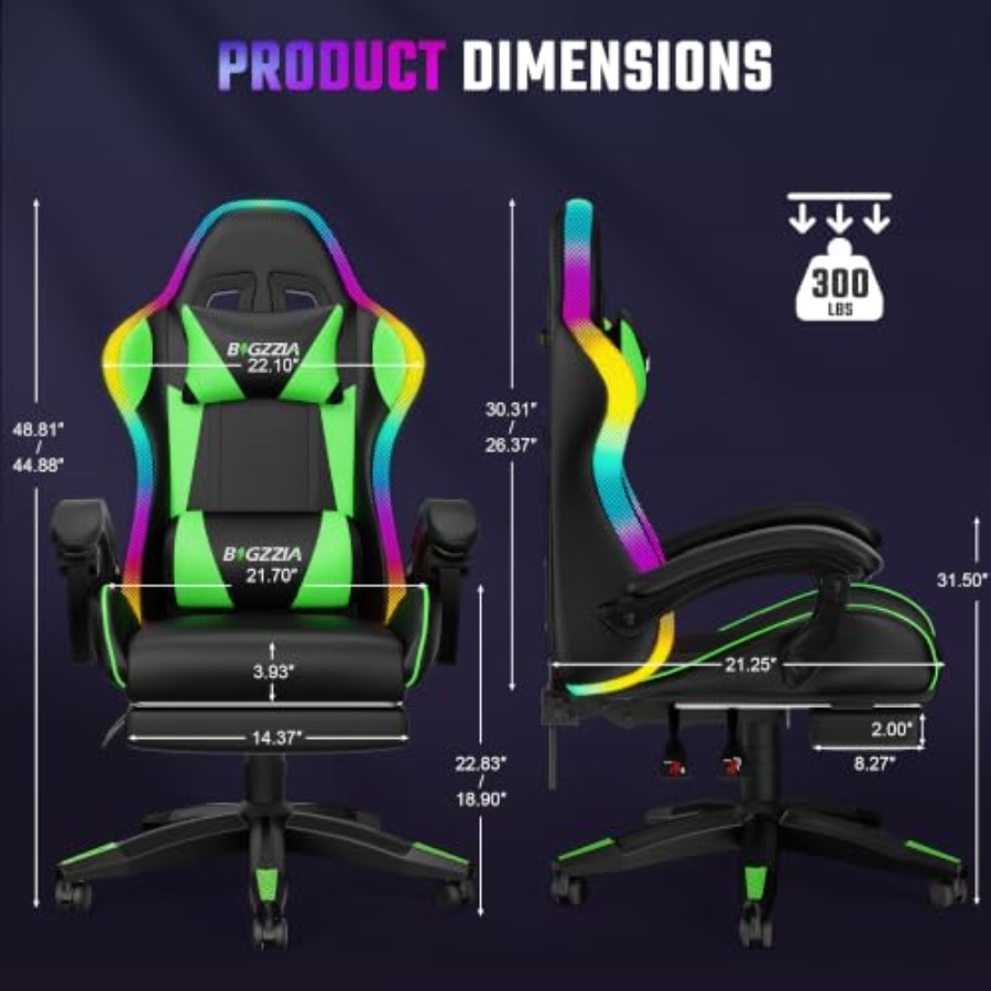 Silla de juego RGB con reposap - Massage reseña y precio
