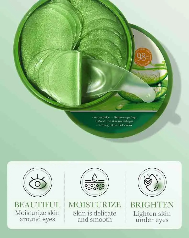 Mascarilla de colágeno de Aloe - Collagen Under Eye Patches reseña y precio