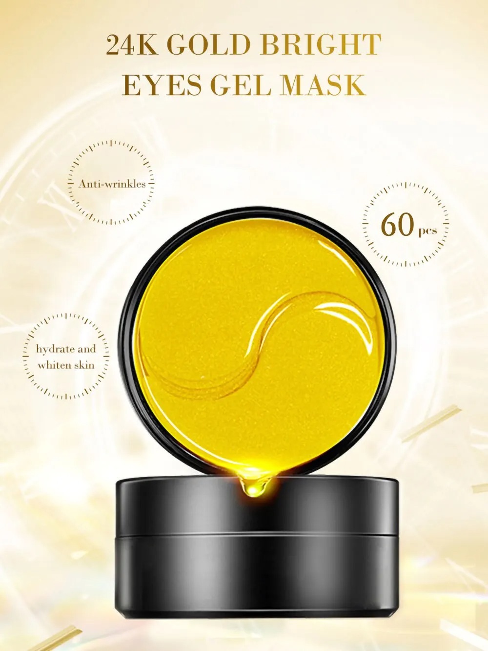 Mascarilla hidratante dorada p - Collagen Under Eye Patches reseña y precio