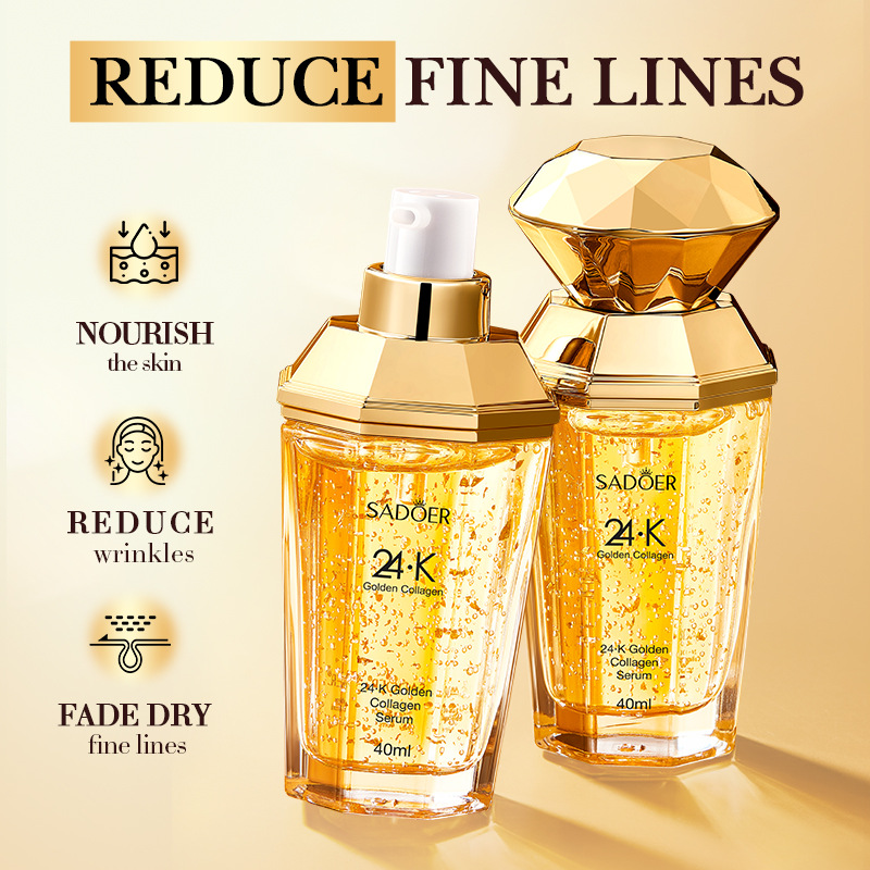 SADOER 24K suero de colágeno d - Hyaluronic Acid Facial Serum reseña y precio