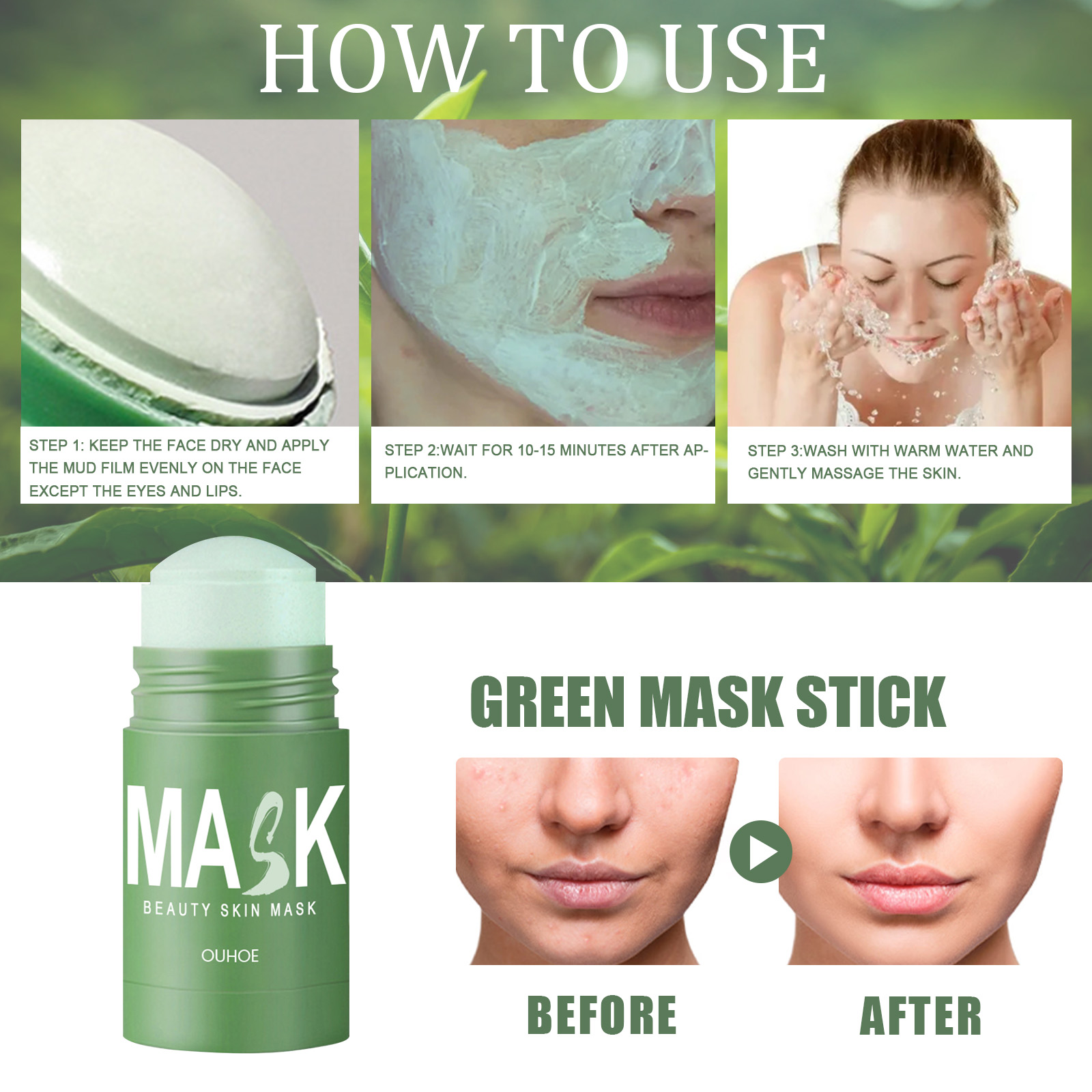 Mascarilla Sólida de Té Verde  - Green Tea Cleansing Clay Mask reseña y precio